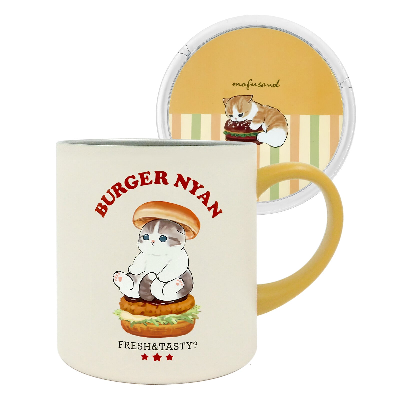 Mofusand Cafe Mug & Coaster Set